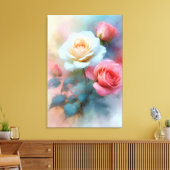 Roses Buquet Canvas Print Leinwanddruck (Insitu (Wohnzimmer))
