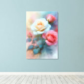 Roses Buquet Canvas Print Leinwanddruck (Insitu (Holzboden))