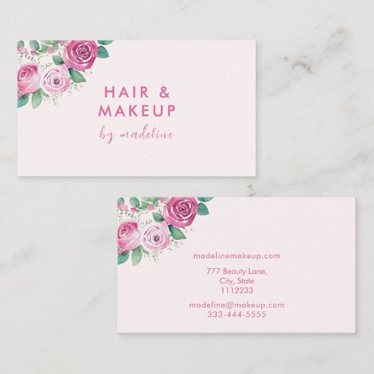 Roses Business Card Visitenkarte (Vorne/Hinten)