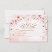 Roses Butterfly Quinceañera Crown Rsvp Card Dankeskarte (Vorderseite)