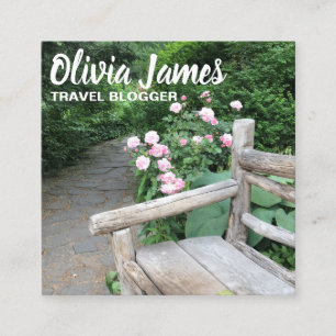 Roses Central Park Garden Fotografie NYC Quadratische Visitenkarte