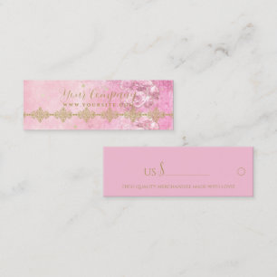 Roses Damask Grunge - Preis-Tag, Geschäftswagen Mini Visitenkarte