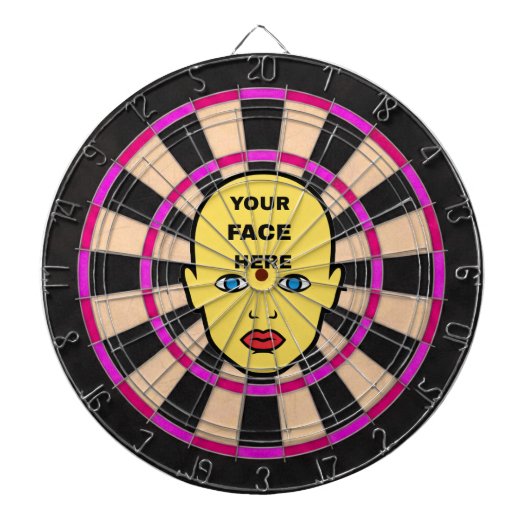 Roses Dartboard mit Ihrem Gesicht hier Dartscheibe (vorne)