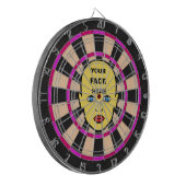 Roses Dartboard mit Ihrem Gesicht hier Dartscheibe (Vorderseite Links)