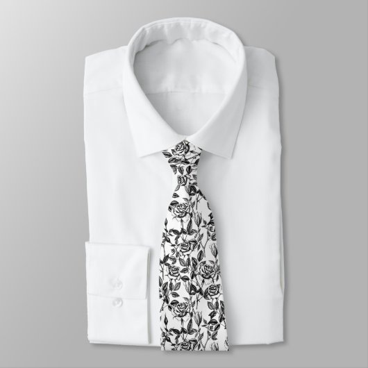 Roses drawing neck tie krawatte (Gebunden)