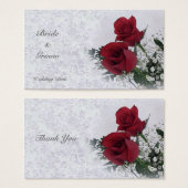Roses Dream Thank You Wedding Favor Tag (Vorne & Hinten)