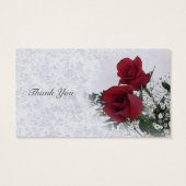 Roses Dream Thank You Wedding Favor Tag (Rückseite)
