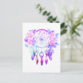 Roses Dreamcatcher Rosenblume Ankündigungspostkarte (Stehend Vorderseite)