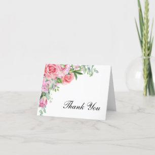 Roses Elegante Hochzeit Dankeskarte