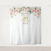 Roses eucalyptus 30. Geburtstag Wandteppich (Vorderseite)