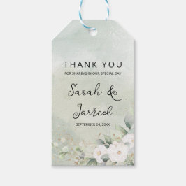 Roses Eucalyptus-Blätter Hochzeit Geschenkanhänger