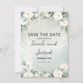 Roses Eucalyptus-Blätter Save The Date (Vorderseite)
