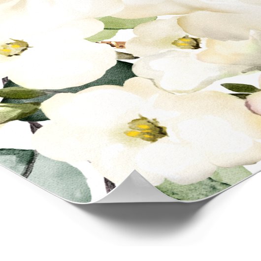 Roses Eucalyptus Brautparty Foto Prop Poster (Ecke)