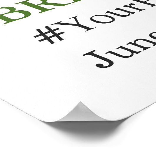 Roses Eucalyptus Brautparty Foto Prop Poster (Ecke)