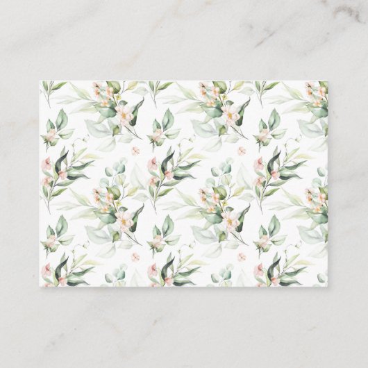 Roses Eucalyptus Girl Books for Baby Begleitkarte (Rückseite)