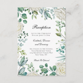 Roses Eukalyptus Botanische Hochzeitsempfehlung Begleitkarte