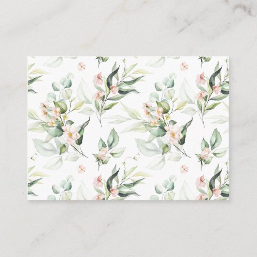 Roses Eukalyptus Diaper Raffel Begleitkarte (Rückseite)