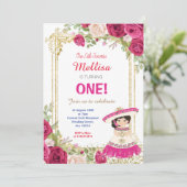 Roses Fiesta Geburtstagsparty Einladung (Stehend Vorderseite)