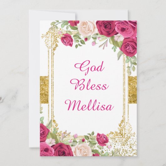 Roses Fiesta Geburtstagsparty Einladung (Rückseite)