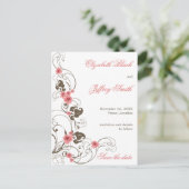 Roses Fleur Elegante Save the Date Postkarte (Stehend Vorderseite)