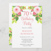 Roses Floral 70. Geburtstagsparty