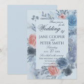 Roses floral arrangement Wedding Invitation Einladung (Vorne/Hinten)