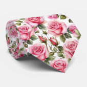 Roses Floral Blume Neck Tie Necktie Krawatte (Gerollt)