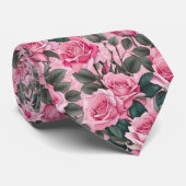 Roses Floral Blume Neck Tie Necktie Krawatte (Gerollt)