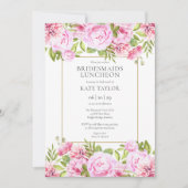 Roses Floral Bridesmaids Luncheon Einladung (Vorderseite)