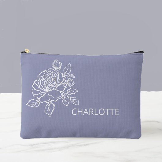 Roses  Floral Custom Name Zubehörtasche