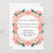 Roses Floral Einladung (Vorne/Hinten)