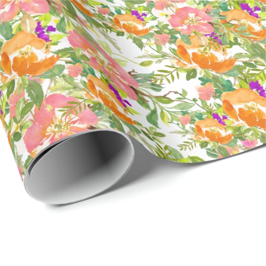 Roses Floral Geschenkpapier (Rolleneckpunkt)