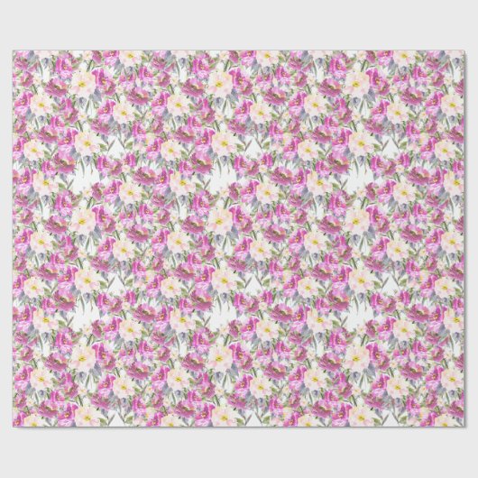 Roses Floral Geschenkpapier (Flach)