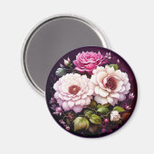 Roses Floral Magnet (Vorderseite/Rückseite)