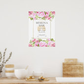 Roses Floral Mimosa Bar Sign Poster (Küche)