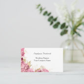 Roses Floral Small Business Card Visitenkarte (Stehend Vorderseite)