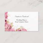 Roses Floral Small Business Card Visitenkarte (Vorderseite)