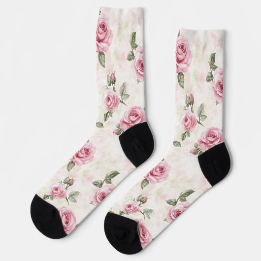 Roses Floral Socken (Linkes Detail)