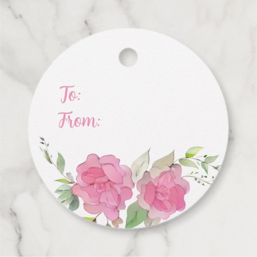 Roses floraler Fröhlicher Muttertag Geschenkanhänger (Rückseite)