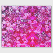 Roses floraler Fröhlicher Muttertag Geschenkpapier (Flach)