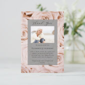 Roses Foto Beileid Beerdigung Gedenkstätte Dankeskarte (Stehend Vorderseite)