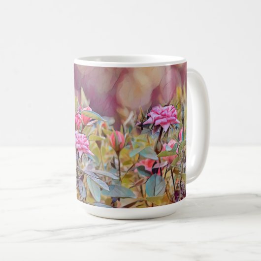 Roses Garden Art Blume Tasse (VorderseiteRechts)