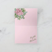 Roses Garden Spring Wedding Dankeskarte (Innenseite)