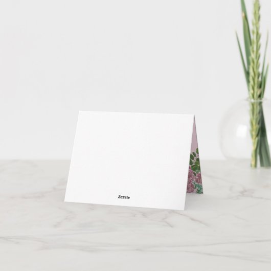 Roses Garden Spring Wedding Dankeskarte (Rückseite)