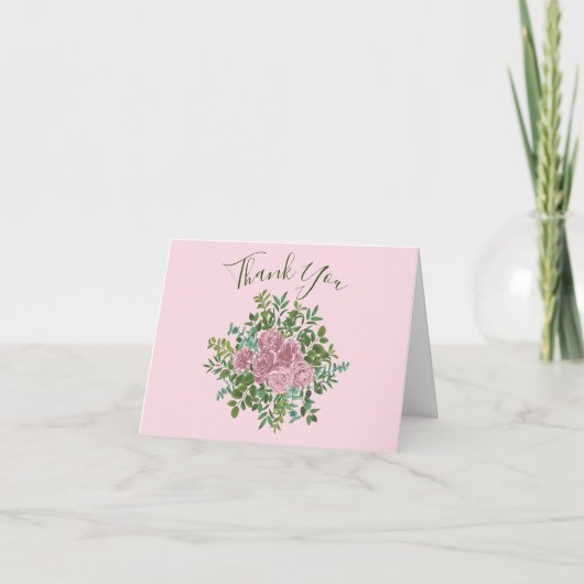 Roses Garden Spring Wedding Dankeskarte (Vorderseite)