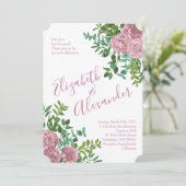 Roses Garden Spring Wedding Einladung (Stehend Vorderseite)