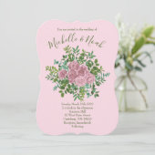 Roses Garden Spring Wedding Einladung (Stehend Vorderseite)