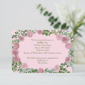 Roses Garden Spring Wedding Einladung (Stehend Vorderseite)