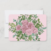 Roses Garden Spring Wedding Einladung (Rückseite)