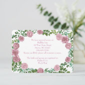 Roses Garden Spring Wedding Einladung (Stehend Vorderseite)
